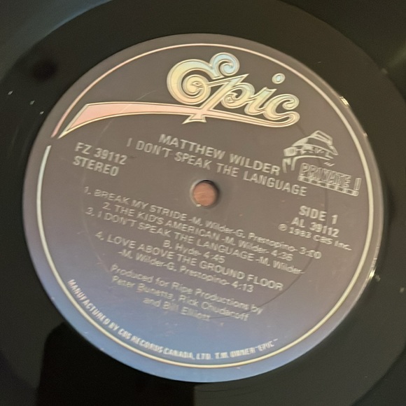 Matthew Wilder Vinyl Record 1983 vintage - Picture 5 of 8